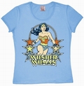 Logoshirt - Wonder Woman Girl Shirt - DC Comics - Hellblau